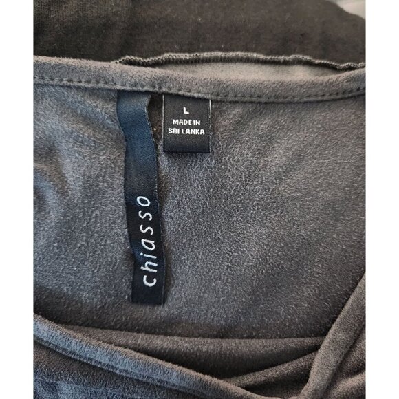 Chiasso Striped Striped Dress Gray Large - Picture 3 of 4